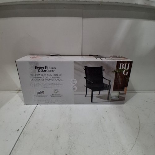 BETTER HOMES & GARDENS PREMIUM SEAT CUSHION SET - SEAT 20" X 20" X 4"; BACK 20" X 6" X 22" - BLACK (ITEM: OC-WM-HBB-RBLK) image 7