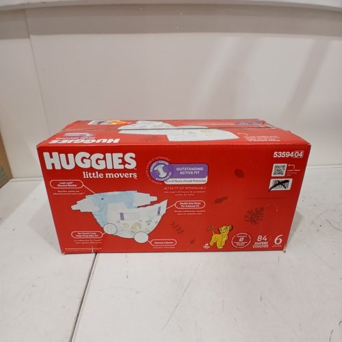 84PK HUGGIES LITTLE MOVERS DISPOSABLE DIAPERS - SIZE 6 image 2