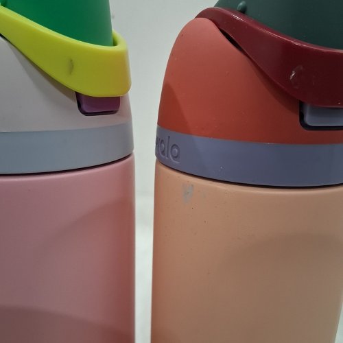 2PK OWALA STAINELSS STEEL INSULATED WATER BOTTLES - 24OZ - PINK/ORANGE image 3