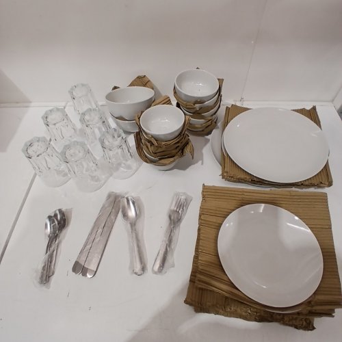 52PC "EVERYTHING YOU NEED" DINNERWARE COMBO SET - WHITE(MODEL: NB60DWCOMBO) image 2