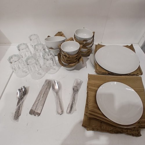 52PC "EVERYTHING YOU NEED" DINNERWARE COMBO SET - WHITE(MODEL: NB60DWCOMBO) image 3