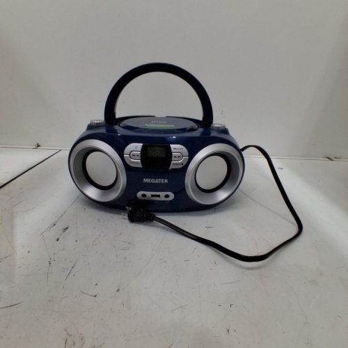 MEGATEK PORTABLE CD PLAYER, BOOMBOX WITH FM STEREO RADIO, BLUETOOTH WIRELESS & ENHANCED SOUND, CD/MP3 PLAYBACK, USB PORT, AUX INPUT, HEADPHONE JACK, LCD DISPLAY - BLUE (MODEL: CB-M25BT) image 4
