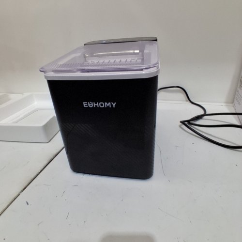 EUHOMY SELF-CLEANING BULLET COUNTERTOP PORTABLE ICE MAKER WITH ICE SCOOP - MAKES 27LB PER DAY - BLACK (MODEL: IM021-BBL-CAEH) image 3