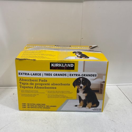 100PK KIRKLAND SIGNATURE ABSORBENT PADS - EXTRA LARGE 30" X 23" - BLUE/WHITE image 3