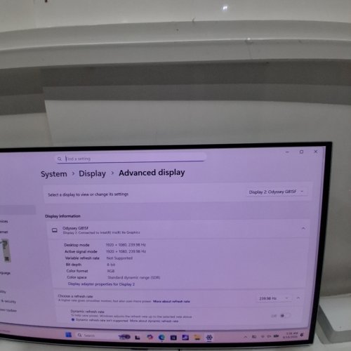SAMSUNG 27" ODYSSEY OLED SILVER 4K UHD GAMING MONITOR, 0.03 MS, 240 HZ, SLIM METAL DESIGN, AMD FREESYNC PREMIUM PRO - SILVER (MODEL: S27FG810SN) image 2