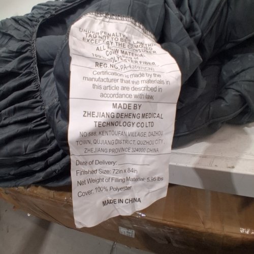 HYLEORY FITTED COOLING MATTRESS TOPPER - CAL KING - DARK GREY image 2