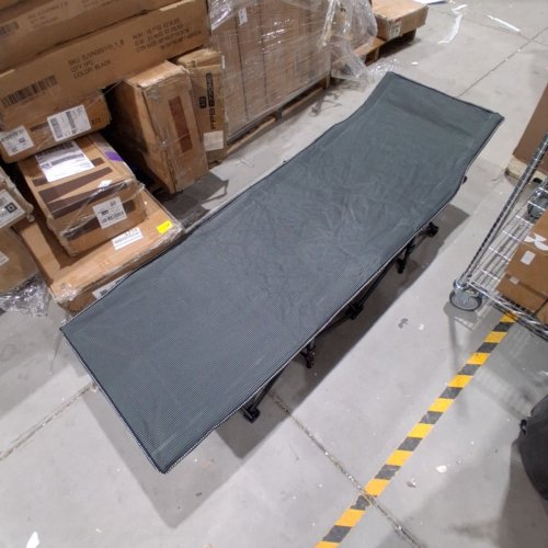 CAMPING COT WITH PADDED MATTRESS - 28" X 73" - BLUE/BLACK (MODEL: A043-002-001) image 4