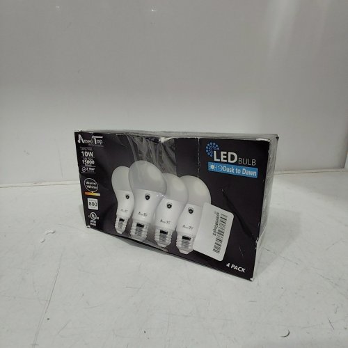 4PK AMERITOP DUSK TO DAWN LED LIGHT BULBS - 10W, 800 LM, 3000 K - WARM WHITE (ITEM: AT-101-4P) image 4