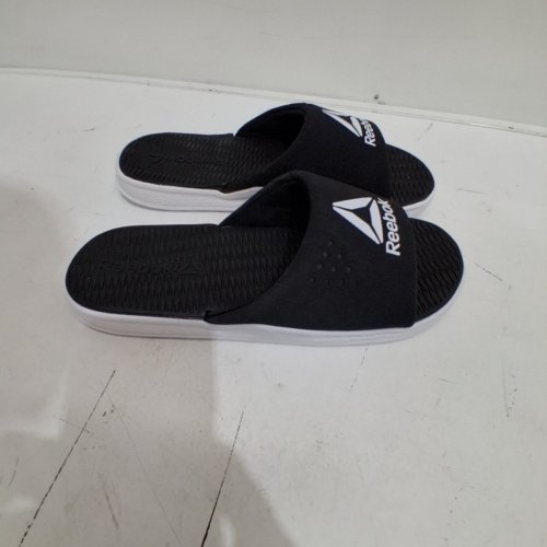 REEBOK SLIDE SANDALS - SIZE 9 - BLACK AND WHITE image 2