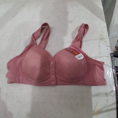 WOMEN'S FLORAL LACE WIREFREE BRA - 46/105 - PINK image 2