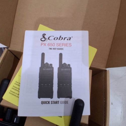 3PC COBRA UHF PRO BUSINESS RADIO WITH 22 CHANNELS - BLACK (MODEL: PX650) image 3