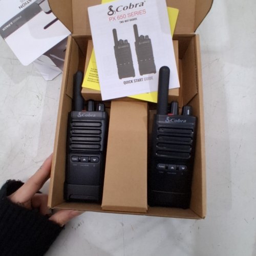 3PC COBRA UHF PRO BUSINESS RADIO WITH 22 CHANNELS - BLACK (MODEL: PX650) image 4
