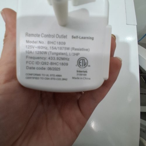 DEWENWILS WIRELESS PROGRAMMABLE REMOTE CONTROL OUTLET KIT - 100FT RF RANGE - WHITE (MODEL: HRLS11C1) image 3