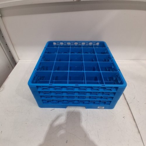 CARLISLE OPTICLEAN DIVIDED GLASS RACK WITH 3 EXTENDERS - 25 COMPARTMENTS - BLUE (MODEL: RG25-314) image 2
