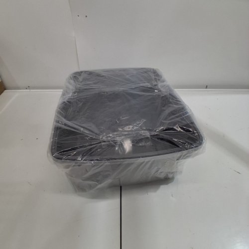 IRIS OPEN TOP CAT LITTER BOX KIT WITH SHIELD AND SCOOP - 16" X 12" - DARK GREY/CLEAR - (MODEL: CLH-12) image 4