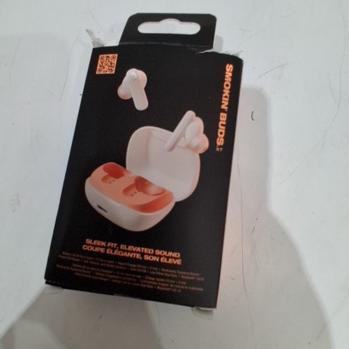 SKULLCANDY SMOKIN' BUDS IN-EAR WIRELESS EARBUDS - 20HR BATTERY, 50% RENEWABLE PLASTICS, MICROPHONE, WORKS WITH IPHONE ANDROID AND BLUETOOTH DEVICES - WHITE/PINK (MODEL: SCTAW) image 7