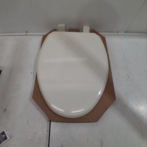 BEMIS ASHLAND ELONGATED ENAMELED WOOD TOILET SEAT NEVER LOOSENS SLOW-CLOSE ADJUSTABLE - WHITE - (MODEL: 1600E4 000) image 4
