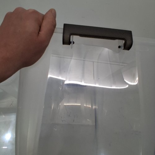 2PK CITYLIFE STACKABLE PLASTIC STORAGE BINS WITH LATCHING LIDS - 32 QT - CLEAR image 3