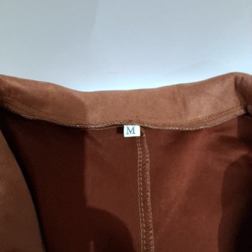 WOMENS CHIC FAUX SUEDE BLAZER - MEDIUMM - BROWN image 3