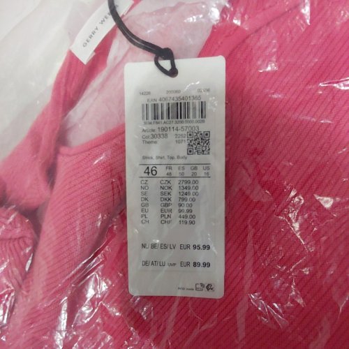 GERRY WEBER KNITTED LONG SLEEVE WITH POCKET - SIZE 12 / LARGE - PINK (STYLE : 190144-57003) image 3