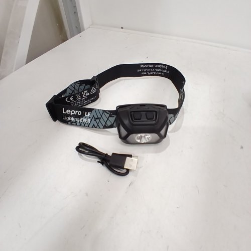 LEPRO WATERPROOF LIGHTWEIGHT LUX SUPER BRIGHT LED HEADLAMP - BLACK/GREY - (MODEL: 320015-2) image 3