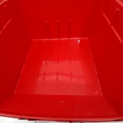 2 AKROBINS PLASTIC STORAGE BINS - 11" X 18" - RED image 4