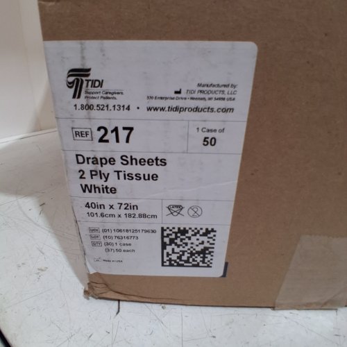 50PK BODYMED 2-PLY WHITE TISSUE DRAPE SHEETS - 40" X 72" - WHITE image 2