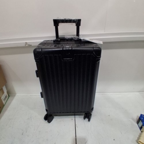 KRUTE CARRY ON LUGGAGE HARD SHELL SUITCASE WITH TSA LOCK SPINNER WHEELS, CUPHOLDER, AND USB PORT - 20" - BLACK image 2