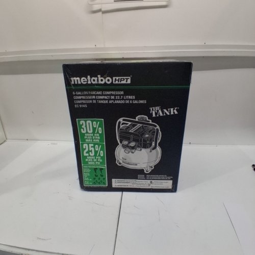 METABO HPT "THE TANK" PANCAKE AIR COMPRESSOR - 200PSI / 6 GALLON - GREY (MODEL: EC914S) image 9