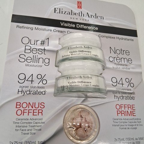 3PC ELIZABETH ARDEN VISIBLE DIFFERENCE REFINING MOISTURE CREAM COMPLEX - 75ML/EACH AND 7 SAMPLE SIZE CAPSULES image 2