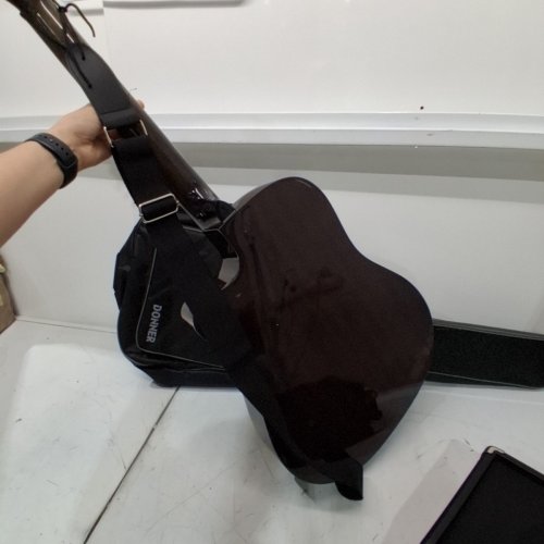 DONNER ACOUSTIC ELECTRIC GUITAR FOR BEGINNER INTERMEDIATE WITH AMPLIFIER - 41" - GREEN/BLACK (MODEL : EC1760 image 5