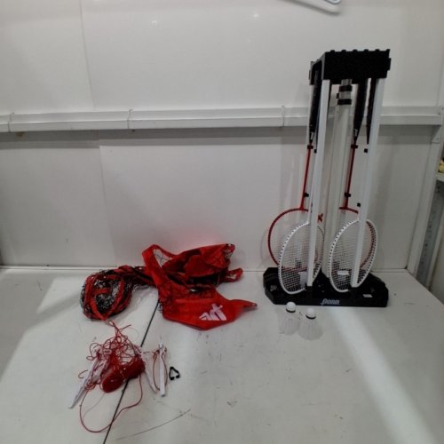 PENN PREMIUM EASY SETUP BADMINTON SET - 15FT - RED/WHITE image 2