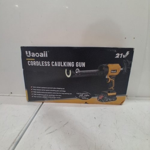 UAOAII CORDLESS ELECTRIC CAULKING GUN - 21 V - YELLOW/BLACK (MODEL: GN100) image 5