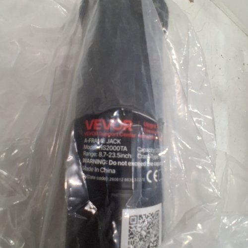 A-FRAME TRAILER JACK WITH HANDLE AND FOOTPAD - 2000LBS MAX - BLACK (MODEL: HS2000TA) image 2