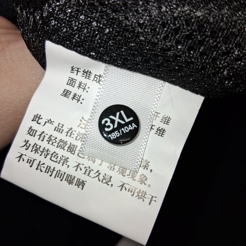 MEN'S WATER RESISTANT ZIP UP JACKET - 3XL - BLACK image 3
