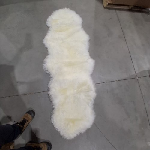 OGLAND NATURAL FLUFFY REAL SHEEPSKIN FUR AREA RUG FOR BEDROOM, LIVING ROOM, SOFA, 2FT X 6FT - WHITE (MODEL: ‎OG-SR03) image 2