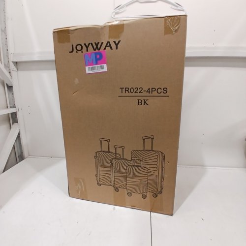 4PC JOYWAY HARDSIDE LUGGAGE SET WITH SPINNER WHEELS AND TSA LOCK - 18"/20"/24"/28" - BLACK (MODEL:TR022) image 2