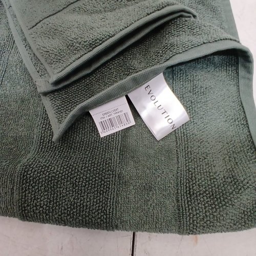 EVOLUTION 100% COTTON SOFT ABSORBENT BATH SHEETS TOWELS - 35" X 70" - GREEN (MODEL: 1994181) image 3