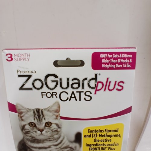 PROMIKA ZOGUARD PLUS FLEA & TICK PREVENTION FOR SMALL CATS 1.5LBS+ (3 MONTH SUPPLY) image 2