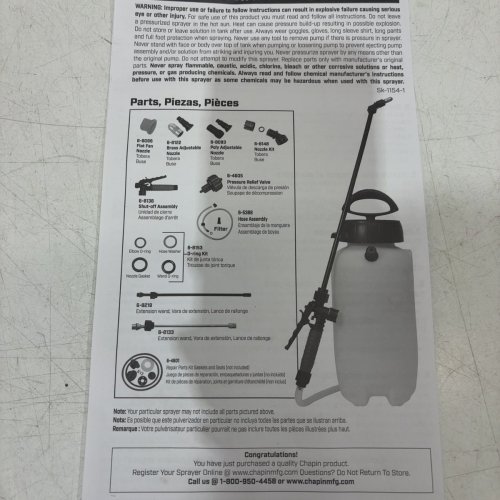 CHAPIN PRO SERIES - POLY SPRAYER, 3-GALLON (MODEL: 26031XP) image 3