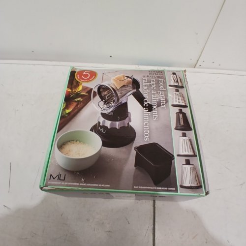 MIU ROTARY FOOD GRATER WITH ATTACHMENTS - BLACK/SILVER (MODEL: 1796155) image 4