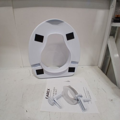 CAREX 2" RAISED TOILET SEAT (FOR ROUND & ELONGATED TOILETS) - 300LBS CAP - (MODEL: B81000) image 2