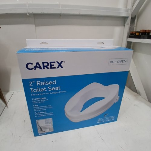 CAREX 2" RAISED TOILET SEAT (FOR ROUND & ELONGATED TOILETS) - 300LBS CAP - (MODEL: B81000) image 4