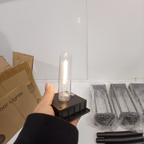 5PK OUTDOOR SOLAR STAKE PATHWAY LIGHTS - BLACK image 2