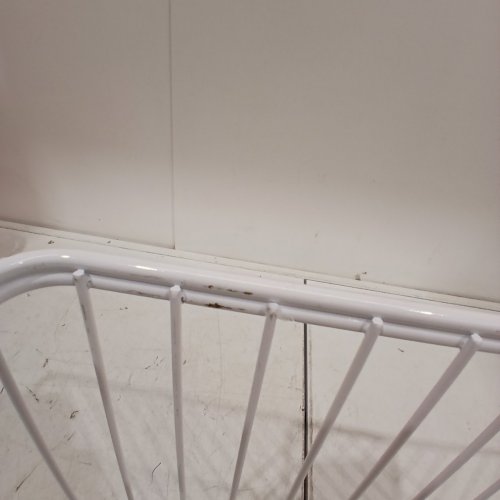 WIRE STORAGE BASKET WITH HANDLES - 14" X 13" - WHITE image 3