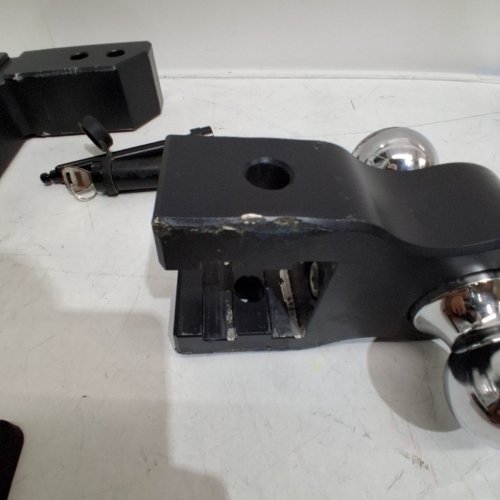 THOCAC ALUMINUM ADJUSTABLE TRAILER HITCH, FIT 2.5" RECEIVER 8" DROP/RISE DROP HITCH, 18500 LBS GTW, BALL MOUNT, 2" AND 2-5/16" DUAL TOWING BALL WITH DOUBLE LOCK PINS - BLACK (MODEL: CATH2.5-8B) image 5