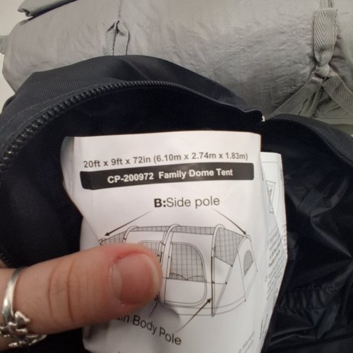 CAMPROS 3-ROOM FAMILY DOME DENT - 12 PERSON CAPACITY - BLUE/GREY (MODEL: CP-200972) image 2