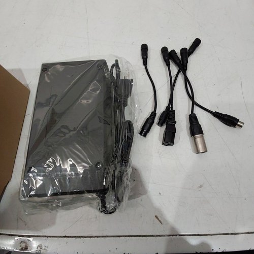 LITHIUM BATTERY CHARGER WITH 6 ATTACHMENTS - 67.2 V 5A - BLACK image 2