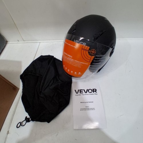 UNISEX VEVOR FULL FACE MOTORCYCLE HELMET WITH BLUETOOTH COMMUNICATION - LARGE - BLACK image 2