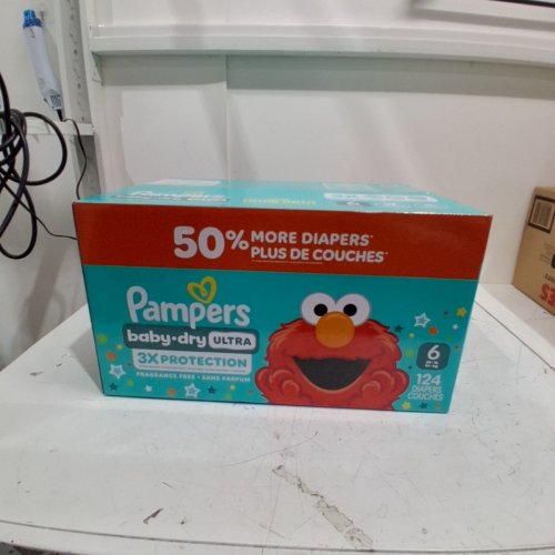 124PK PAMPERS BABY DRY ULTRA 3X PROTECTION -SIZE 6 image 2
